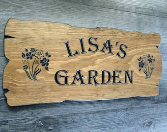 Personalized garden sign, camp sign , cottage sign , plaque , custom signs, birthday gifts, anniversary gift, garage sign, décor