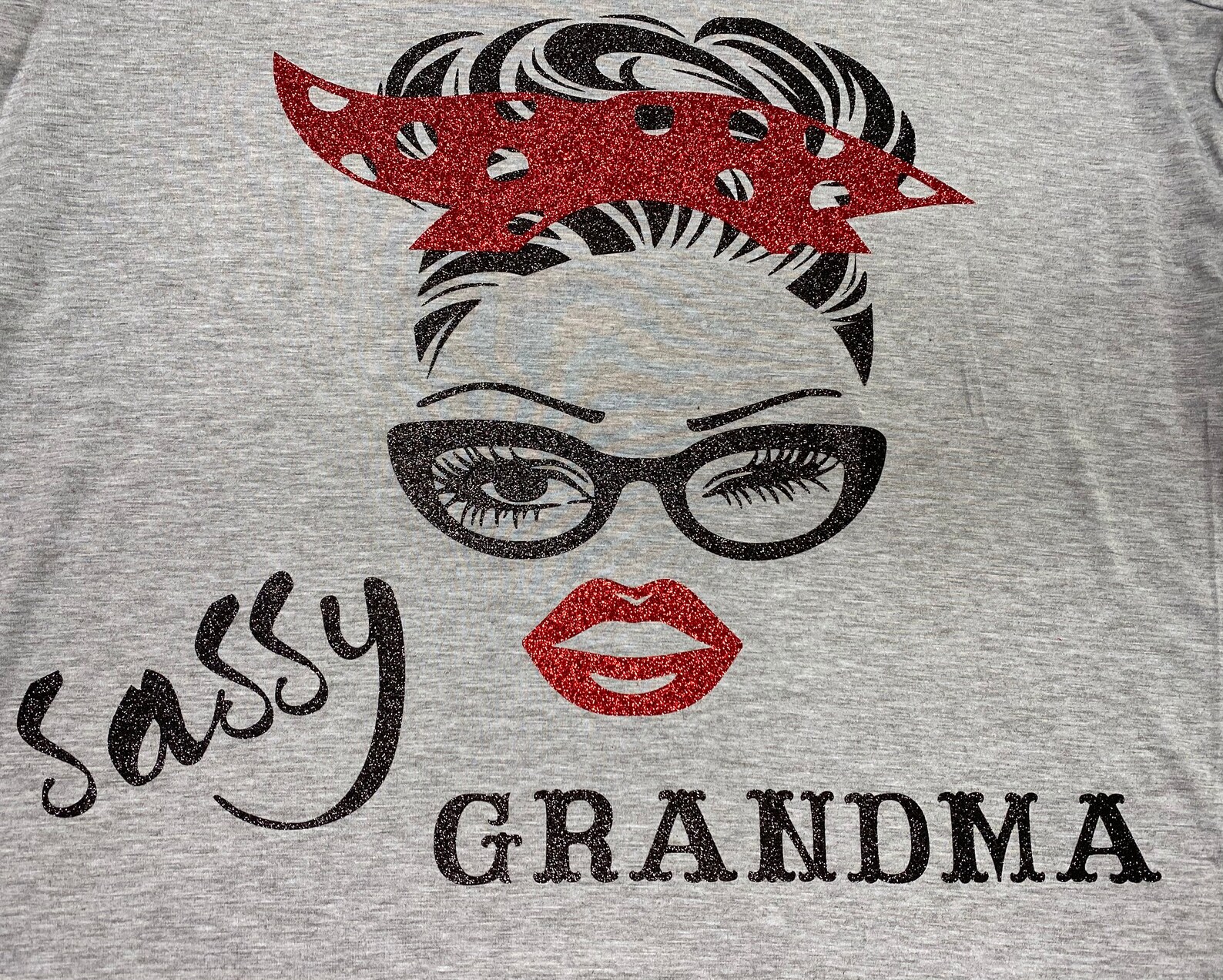 Sassy Grandma Glitter Tshirt Etsy