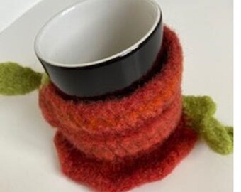 Leaves cup cozy and coaster