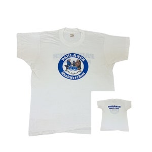 Vintage 80s Paulaner Beer T-Shirt XL Munich Germany Oktoberfest Single Stitch