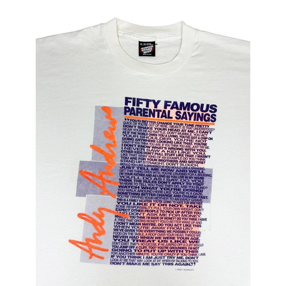Vintage 90s Andy Andrews T-Shirt XL Parental Sayi… - image 1