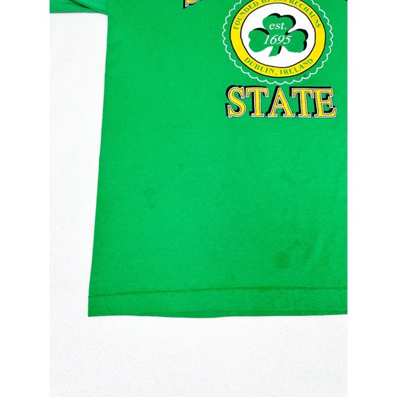 Vintage 90s Shamrock State T-Shirt XL Green Lepre… - image 7