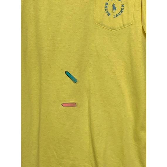 Vintage Ralph Lauren Polo T-Shirt Yellow XL Kids … - image 7