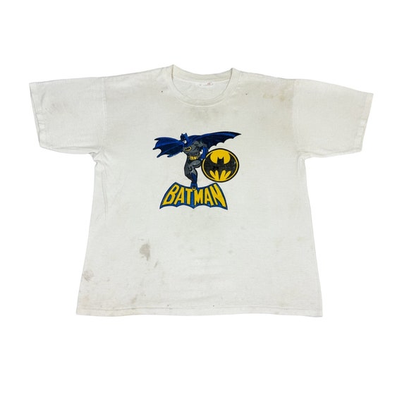 Vintage Batman T shirt White DC Comic Movie TV Single Stitch Etsy