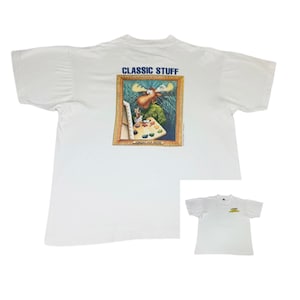 Vintage 90s The Adventures of Bullwinkle T-Shirt White XL Cartoon Single Stitch