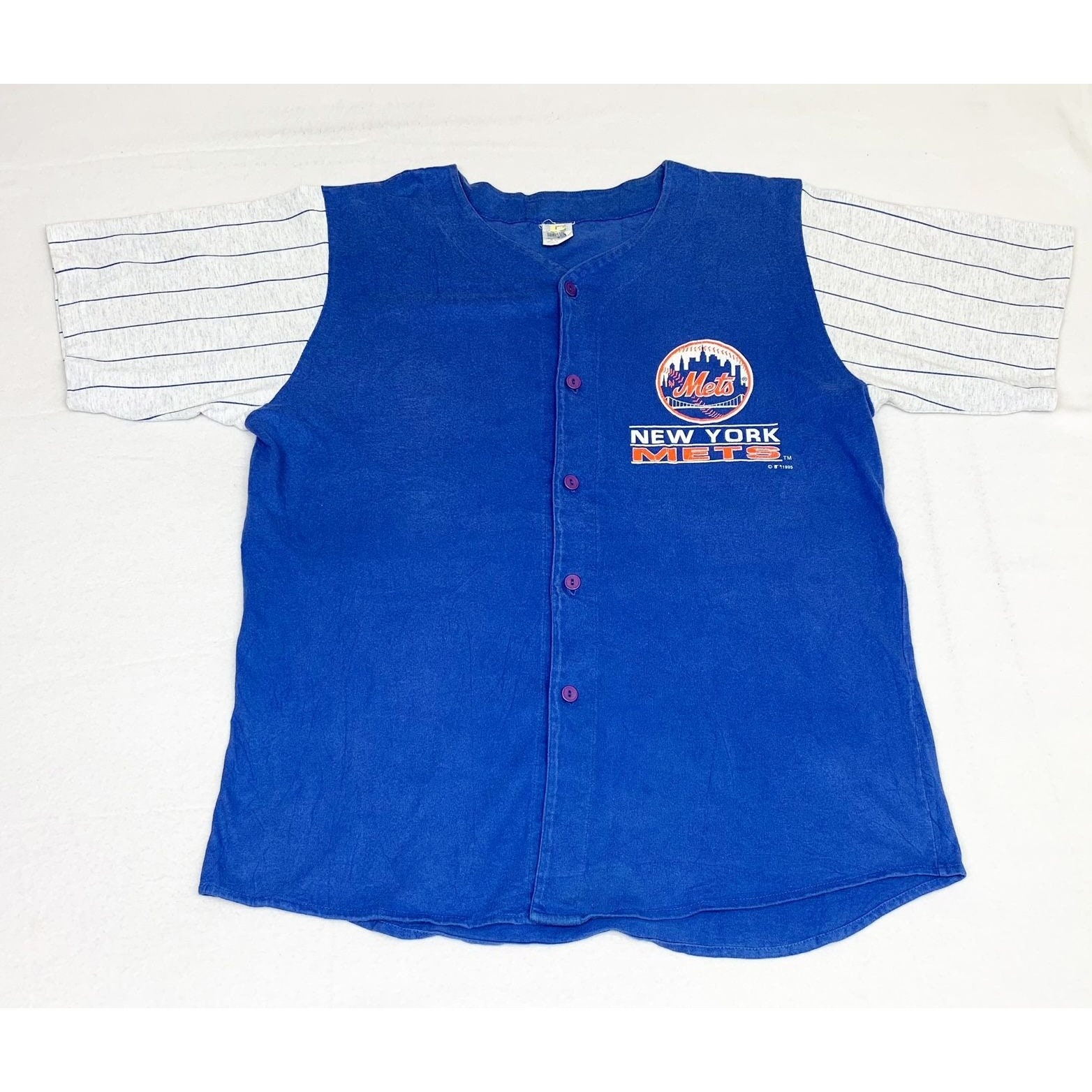MLB New York Mets Adult Button - Down Jersey