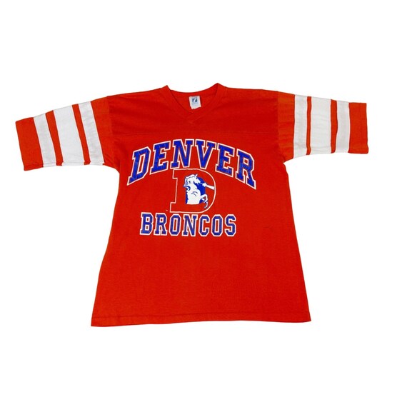 Vintage 80s NFL Denver Broncos Shirt Football Jer… - image 1