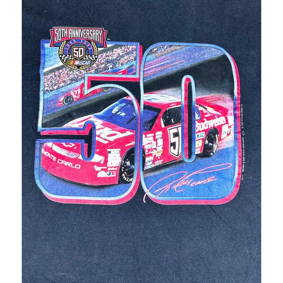 Vintage 1998 NASCAR Winston Cup T-Shirt Black Lar… - image 4