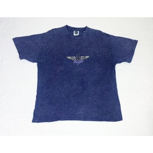 Vintage Maui and Sons T-Shirt Large Blue Tie Dye Stone Wash Single Stitch