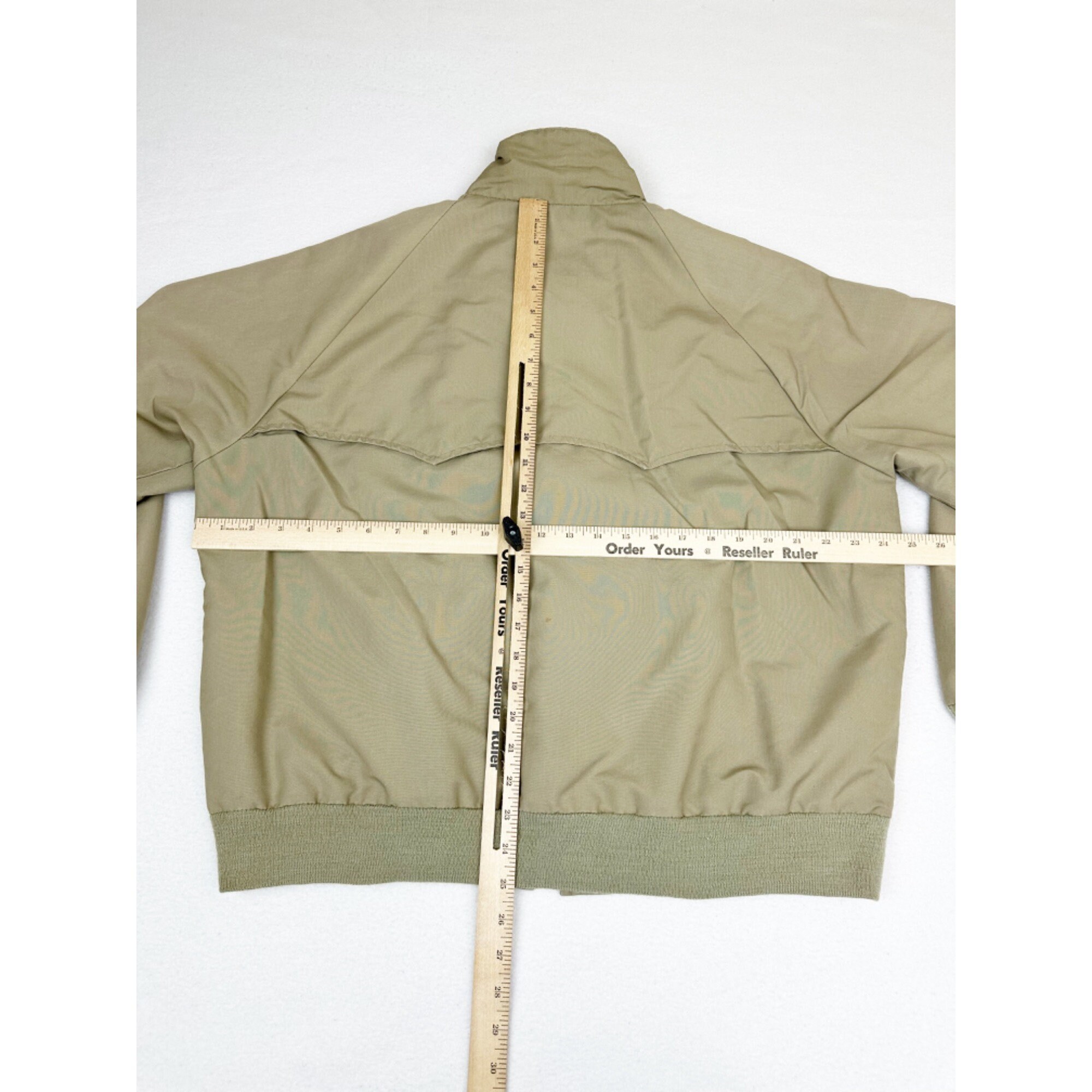 Vintage 80s Wrangler Jacket Tan Zip up Pockets Western