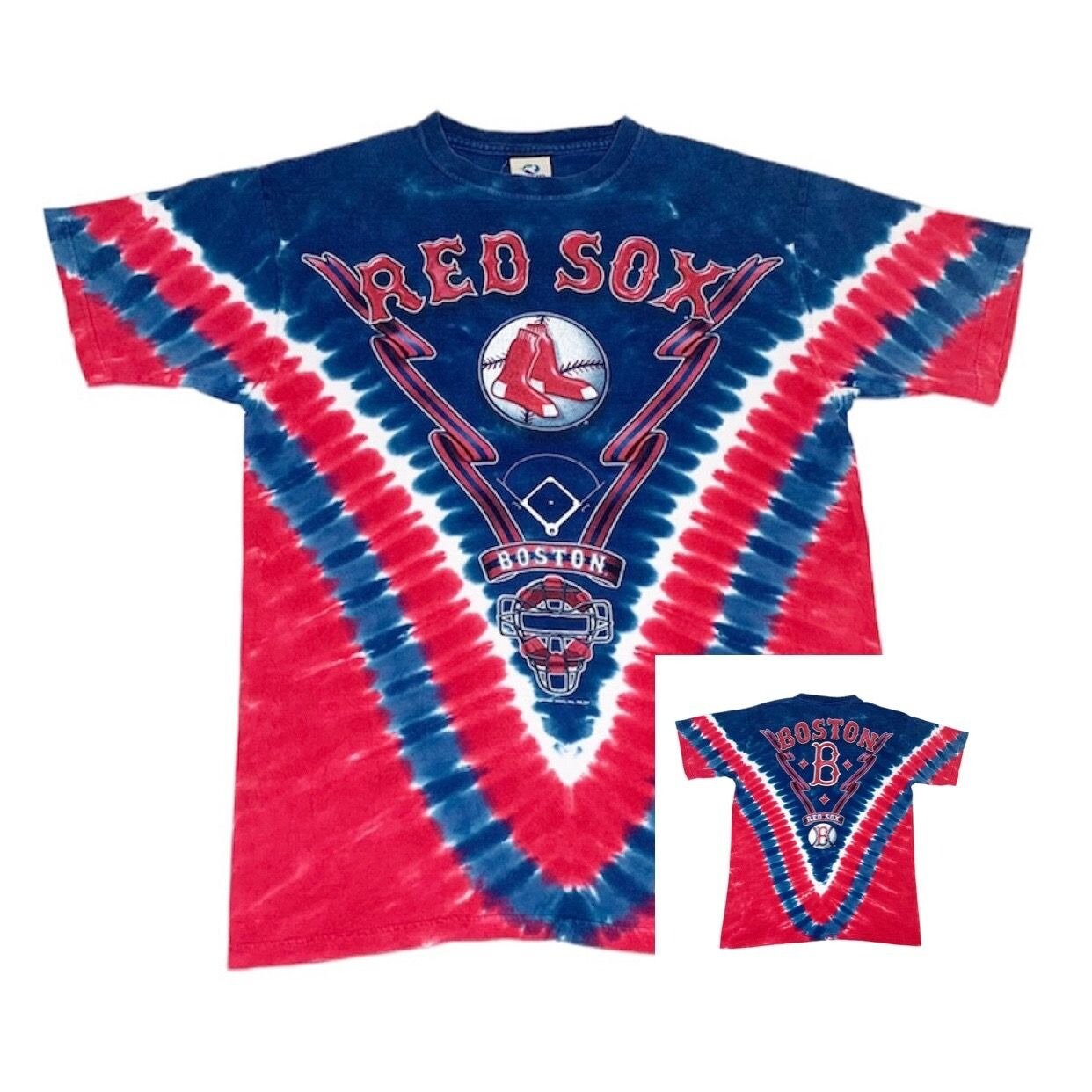 Vintage 90s Y2k Boston Red Sox Tie Dye Big Logo Sox Offical MLB