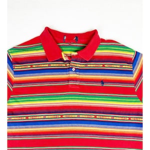 Ralph Lauren Polo Stripe Shirt Stripe Red Blue Green Golf