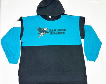 San Jose Sharks Women T-Shirt Large Blue Colorblock Brent Burns