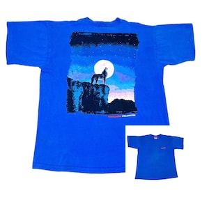 Vintage 90s Marlboro Unlimited T-Shirt One Size Blue Pocket Tee Single Stitch