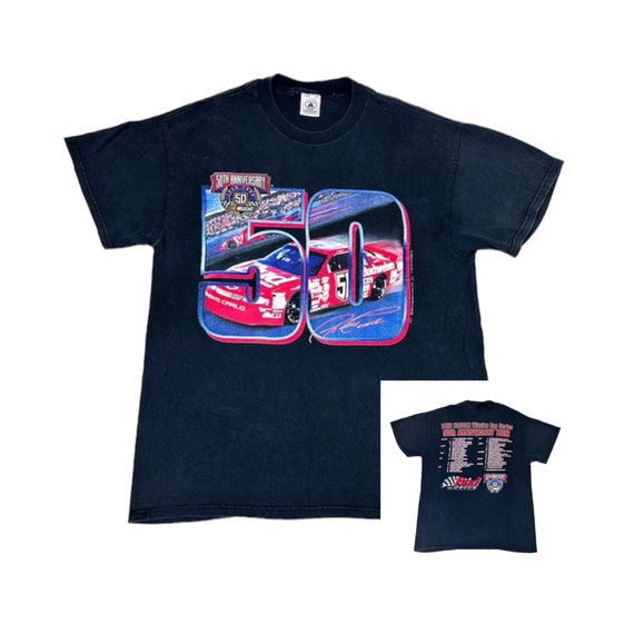 Vintage 1998 NASCAR Winston Cup T-Shirt Black Lar… - image 1