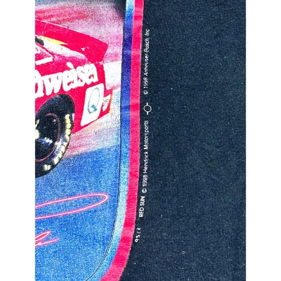 Vintage 1998 NASCAR Winston Cup T-Shirt Black Lar… - image 5