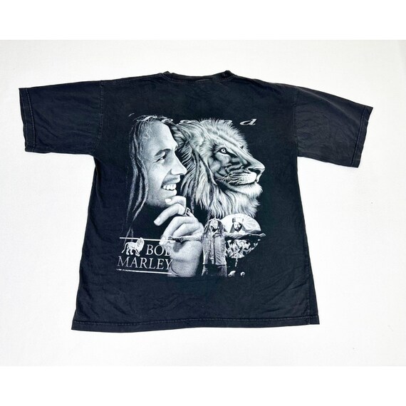 Vintage Y2K Bob Marley Zion T-Shirt Large Black R… - image 2
