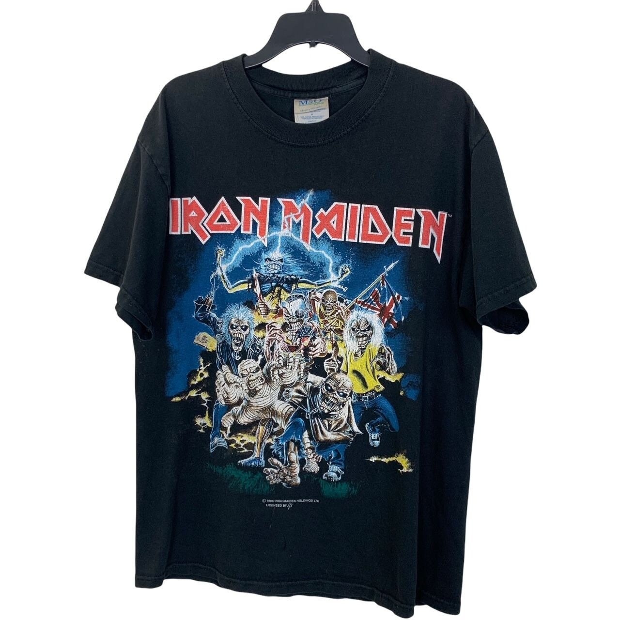 Vintage 1996 Iron Maiden T-Shirt Black Medium Best of the Beast