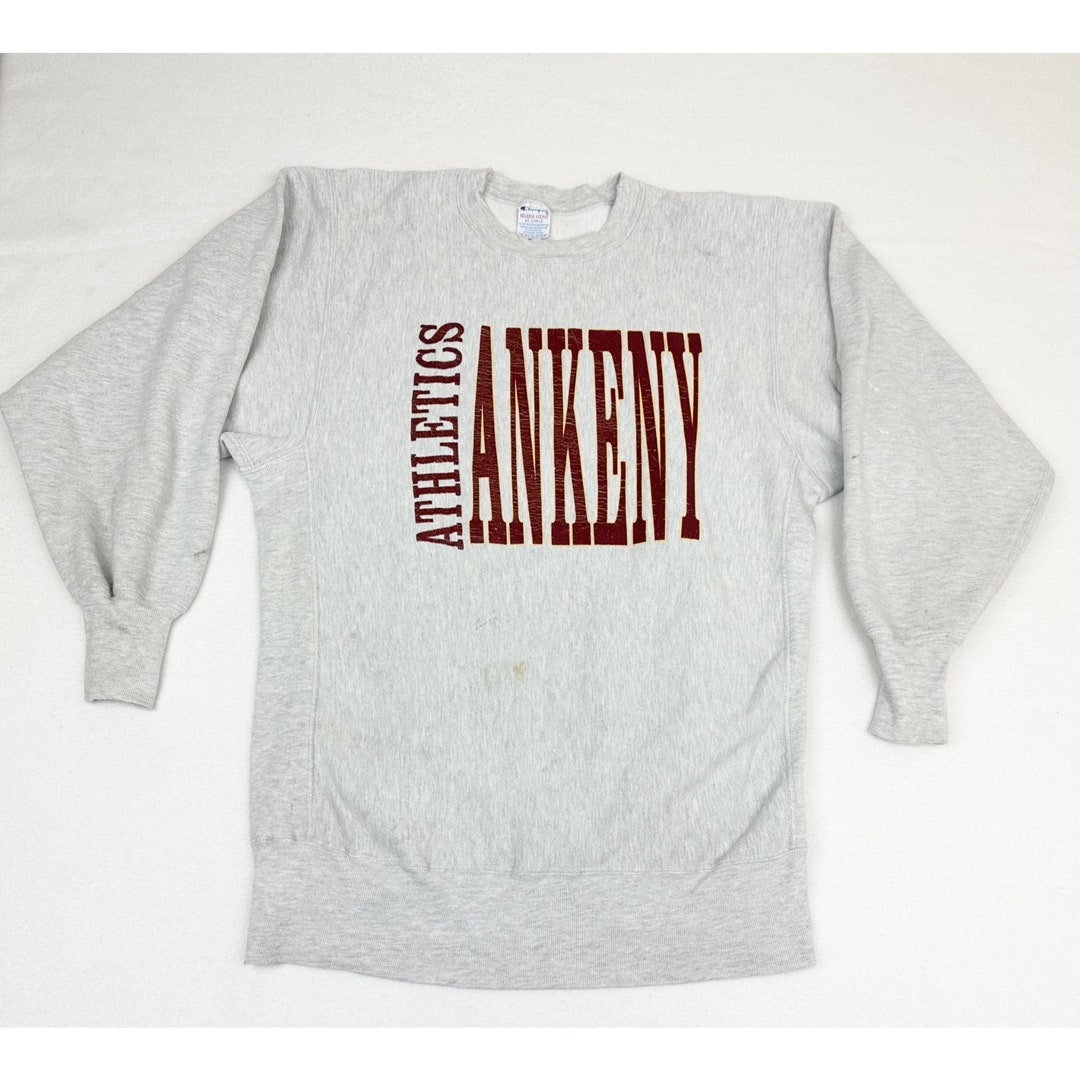 Vintage 90s Champion Ankeny Athletics Sweatshirt XXL Grey Etsy
