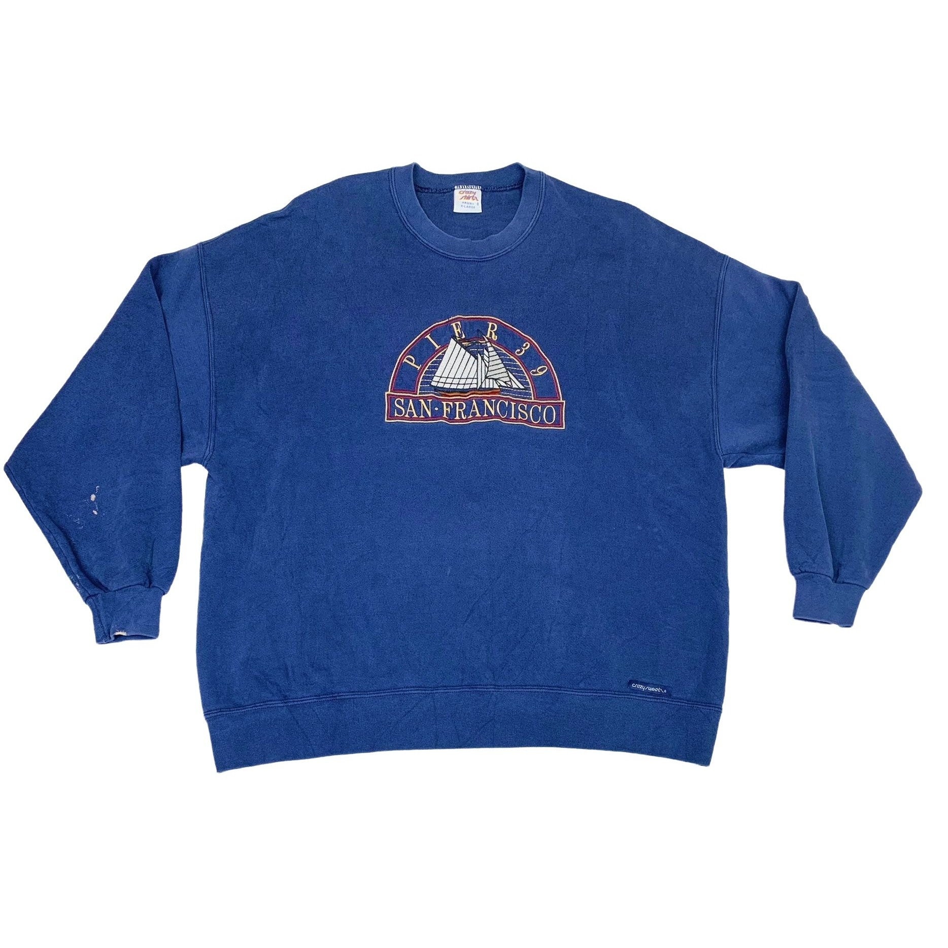 Vintage San Francisco Sweatshirt Pier 39 Blue XL Tourist