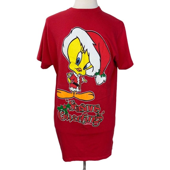 Vintage Tweety Bird Looney Tunes Christmas Red One Size Single - Etsy Vintage Tweety Bird Looney Tunes Christmas Red One Size Single - Etsy