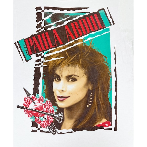 Vintage 1989 Paula Abdul T-shirt Large Screen Sta… - image 4