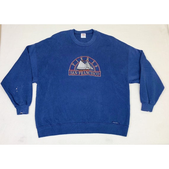 Vintage San Francisco Sweatshirt Pier 39 Blue XL … - image 2