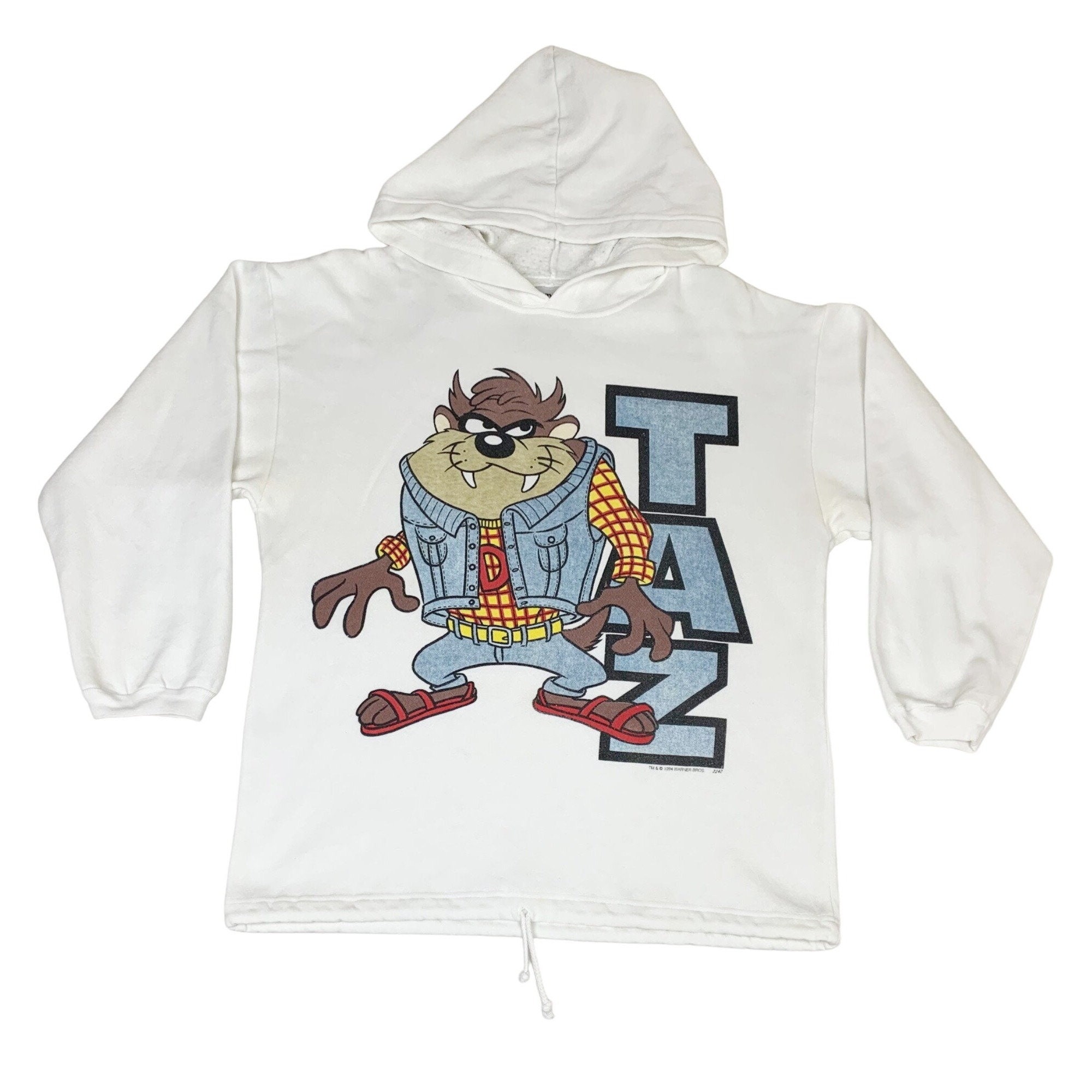 Vintage 1994 Taz Looney Tunes Sweatshirt Hoodie Jerry Leigh Warner Bros Etsy