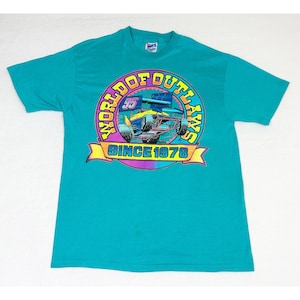 Vintage 1995 world of Outlaws Racing Shirt Large Single Stitch