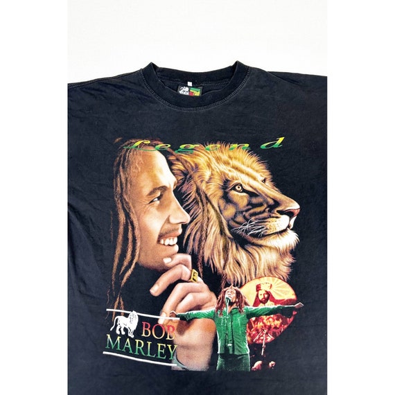 Vintage Y2K Bob Marley Zion T-Shirt Large Black R… - image 3