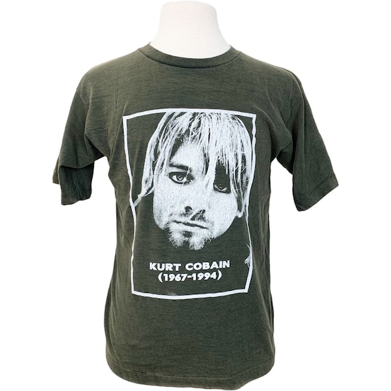 Vintage Nirvana Kurt Cobain T-Shirt Single Stitch - image 1