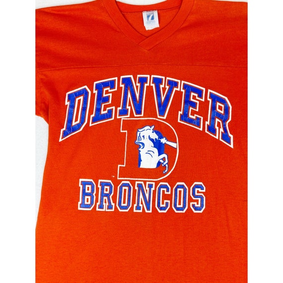 Vintage 80s NFL Denver Broncos Shirt Football Jer… - image 4