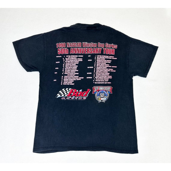 Vintage 1998 NASCAR Winston Cup T-Shirt Black Lar… - image 3