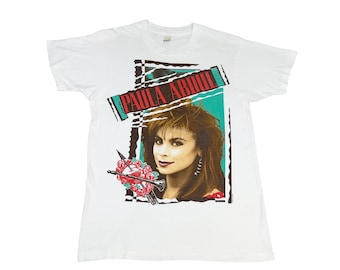 Vintage 1989 Paula Abdul T-shirt Large Screen Stars Single Stitch