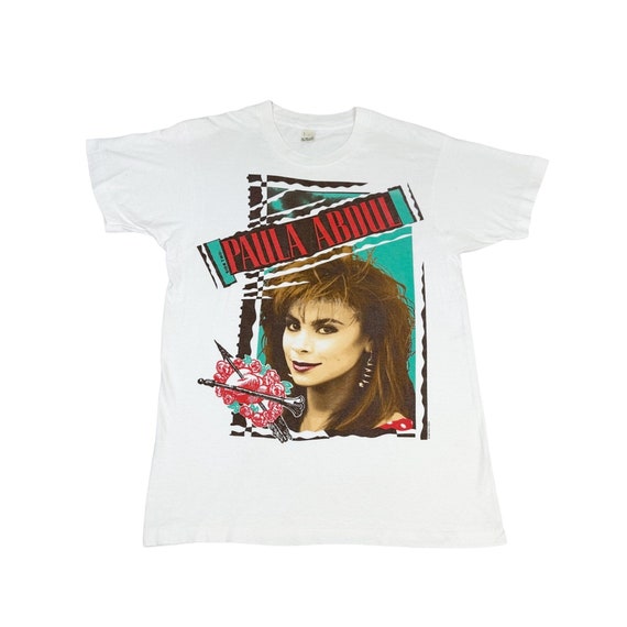 Vintage 1989 Paula Abdul T-shirt Large Screen Star