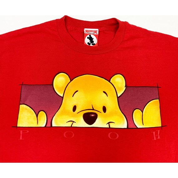 Vintage Winnie The Pooh T-Shirt Red XL Mickey Inc… - image 3