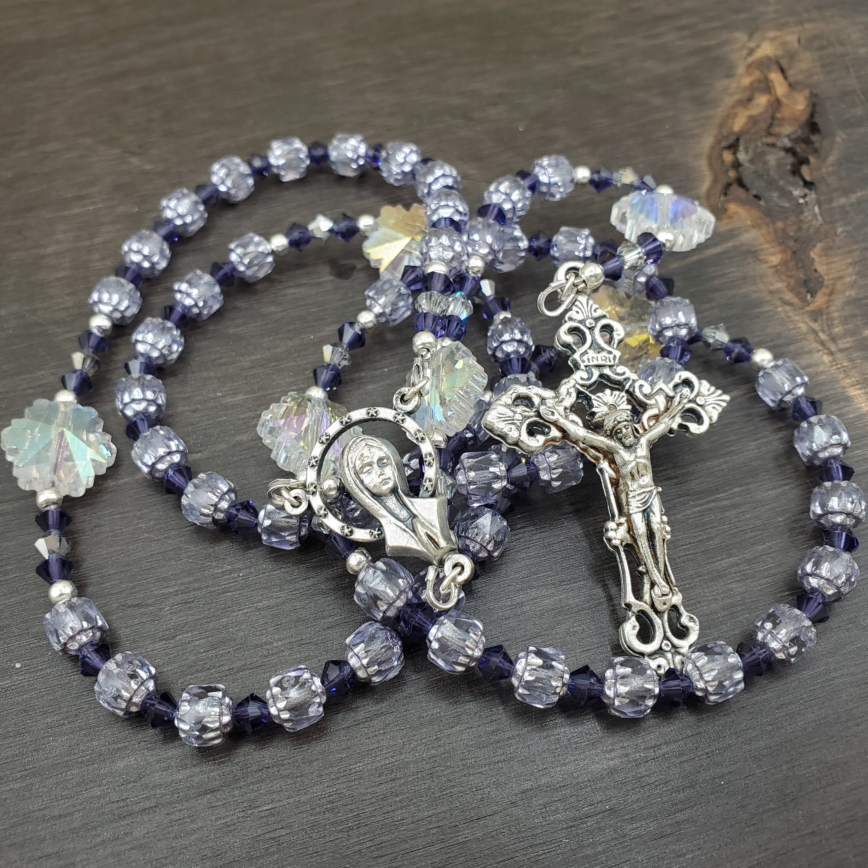 Purple Rosary Catholic Rosary Women’s Rosary | Etsy