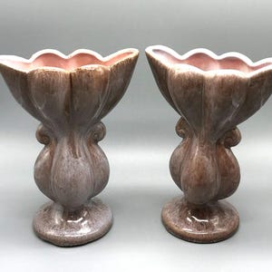 MCM Vases- Set of 2 Gonder Drip Glaze Vintage Vases