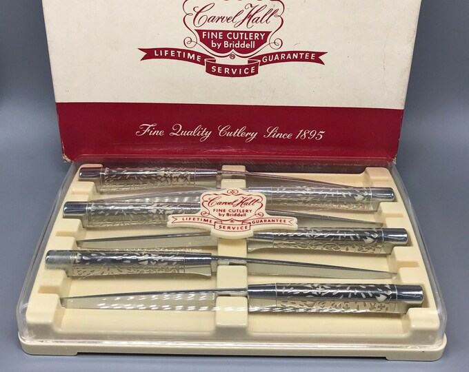 Set of Vintage Carvel Hall Fine Cutlery by Briddell MCM Steak