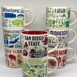 Choice of 1 Starbuck&#39;s &quot;Been There&quot; Mugs- Twin Cities- Minnesota- Oregon- Phoenix- New York- Mexico- Winnipeg- San Diego State Campus