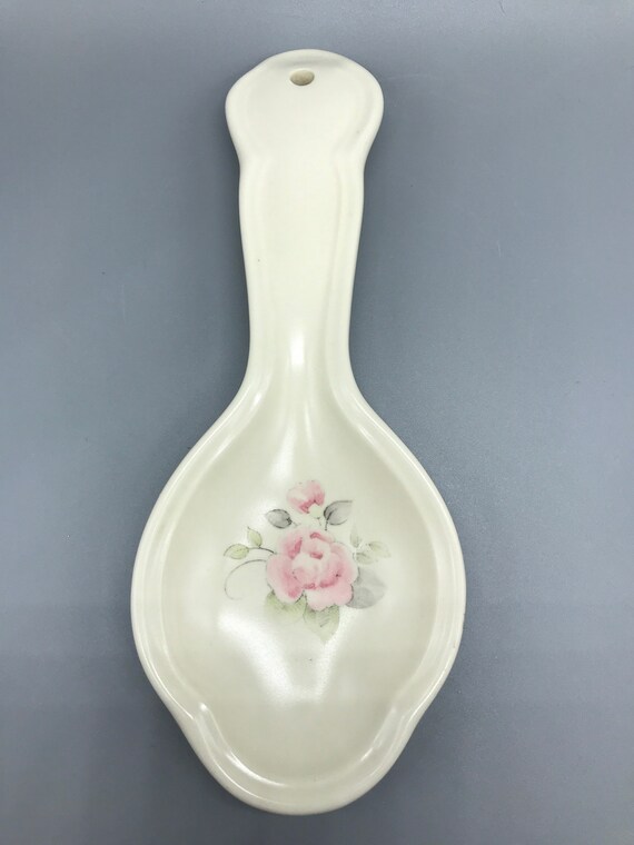 Pfaltzgraff tea Rose Spoon Rest Made in the USA Etsy