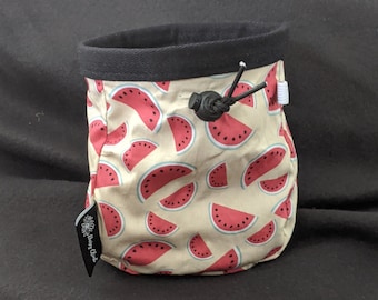 Watermelon print rock climbing chalk bag