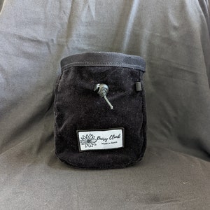 Midnight black rock climbing chalk bag