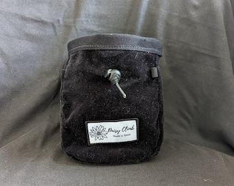 Midnight black rock climbing chalk bag