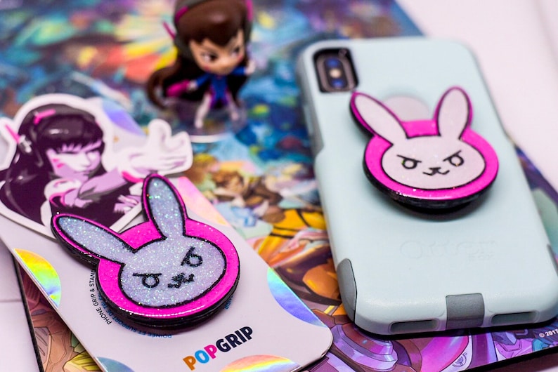 Overwatch Blizzard D.va Hana Song Inspired Phone Grip Popsocket Holder Stand