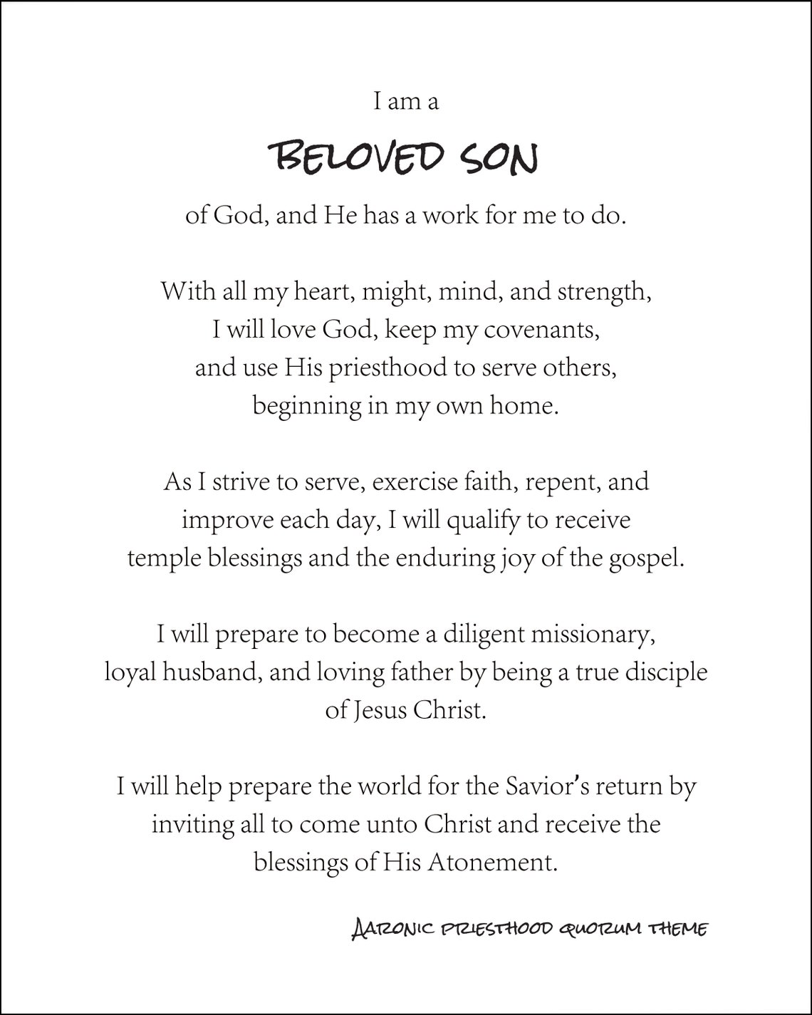 Youth Theme Pack Young Men Aaronic Priesthood Quorum Theme, Young Women