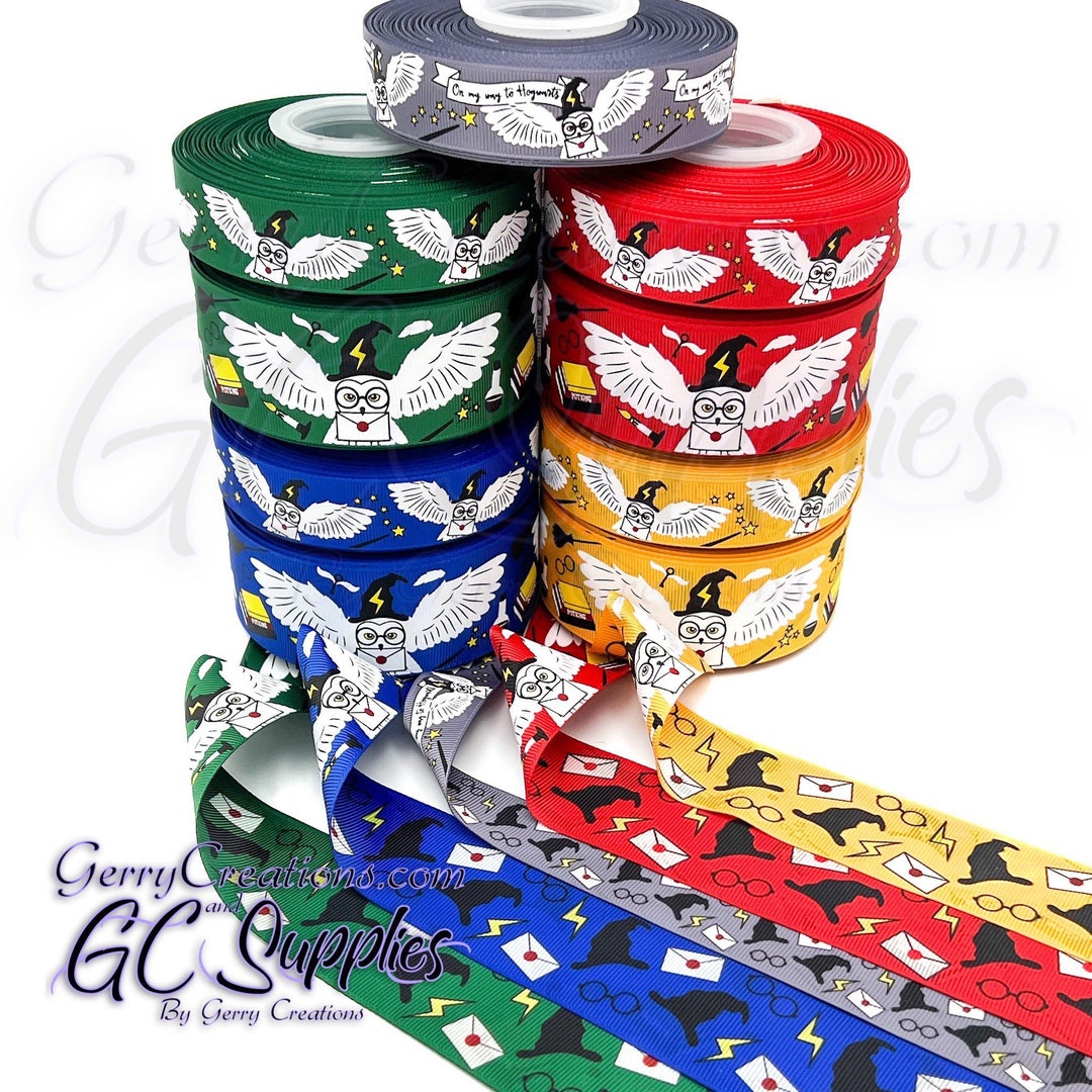Wizard Magic White Owls - USDR Grosgrain Ribbon 1.5” & 7/8” Wizard ...