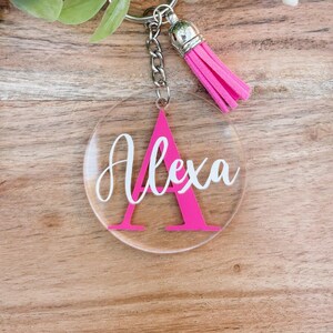 Personalized Keychain Acrylic Keychain/Custom Keychain/Round Keychain/Personalized Gift/Name Keychain