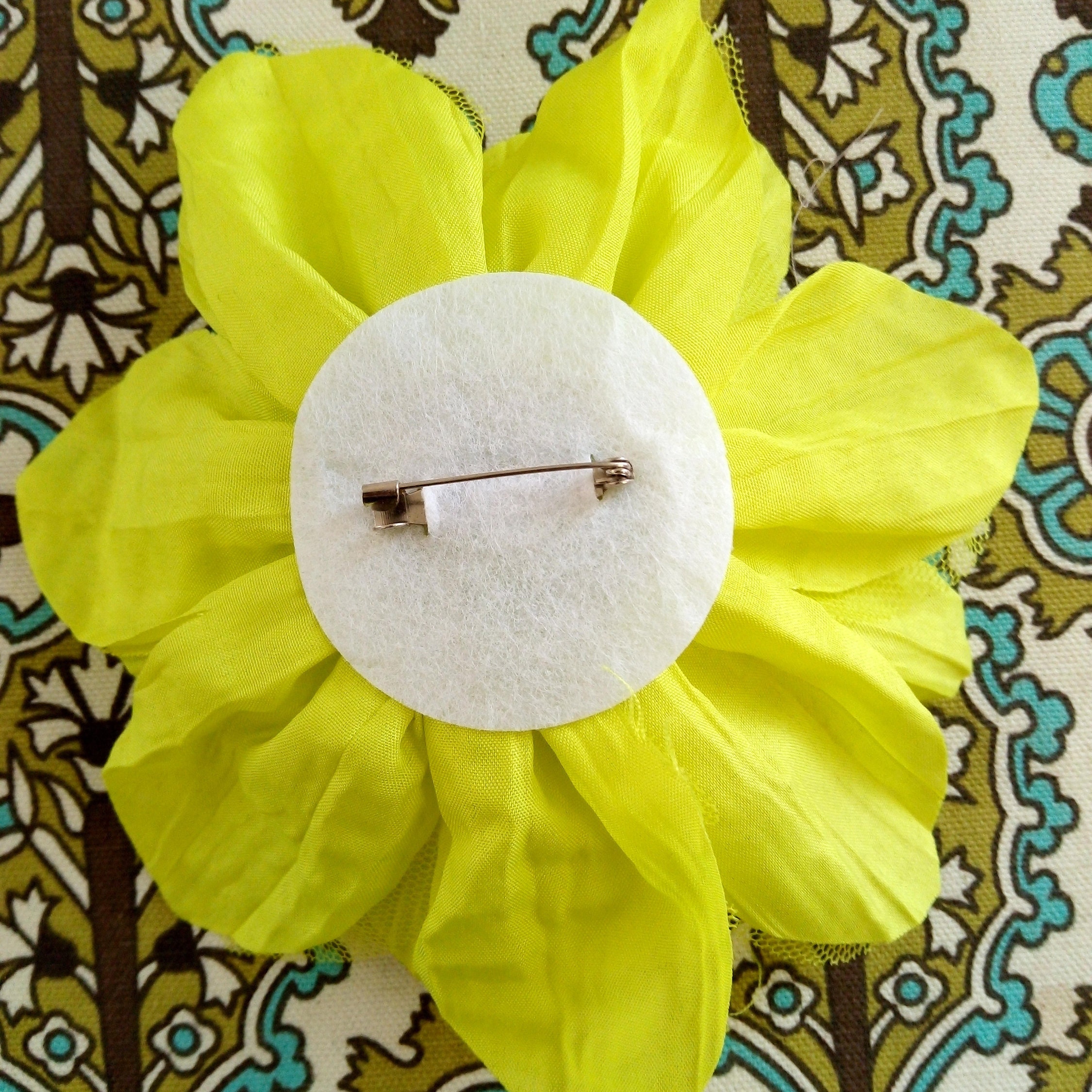 Large Size Fabric Flower Brooch Etsy