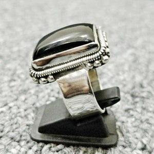 Big Lucifer&#39;s Ring |Solid 925 Sterling Silver | Natural Black Onyx Gemstone | Handmade Ring | Sigil Man&#39;s Ring Silver Handcrafts KOHI Ring